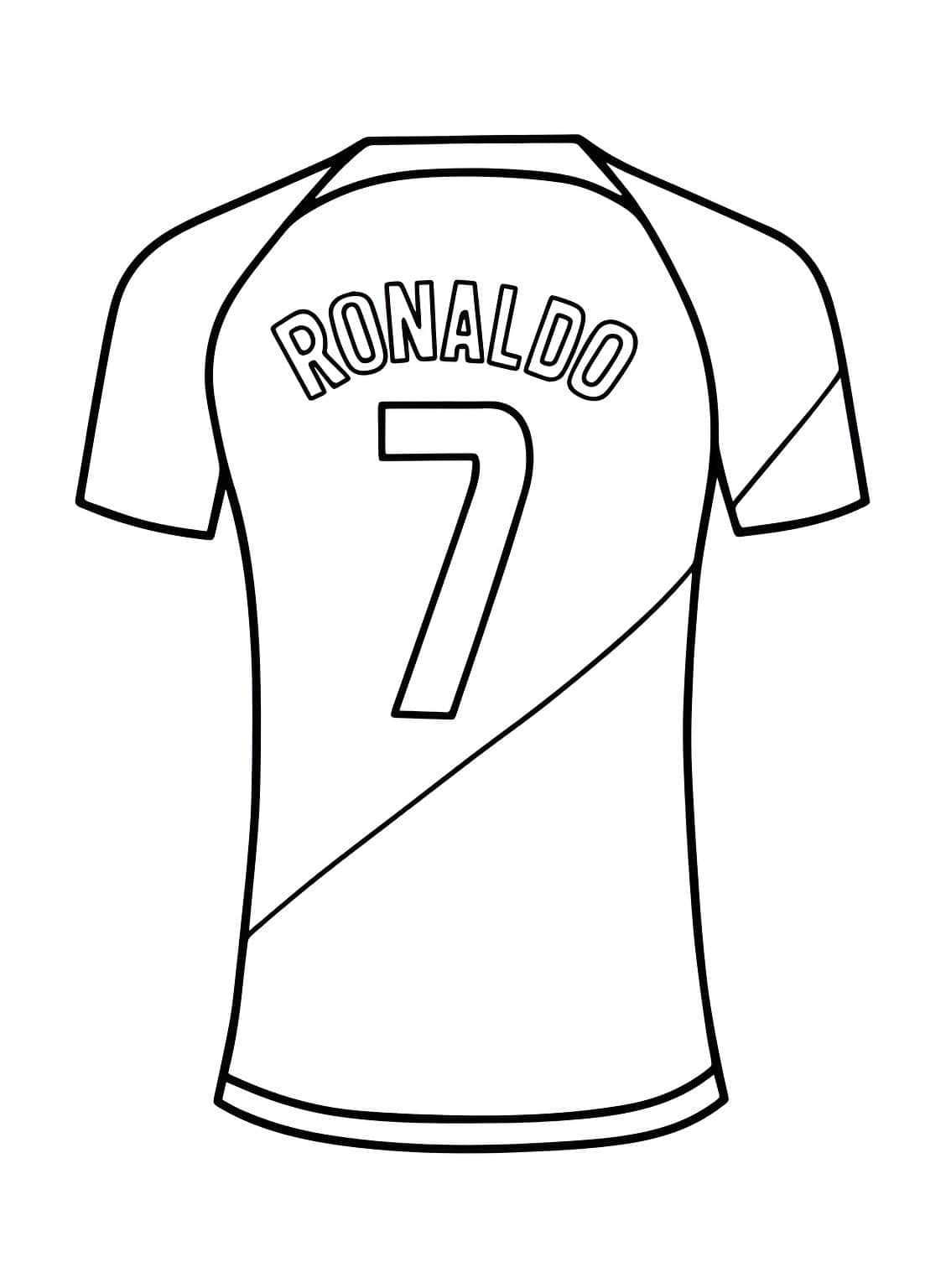 Colorear camiseta de cristiano ronaldo portugal