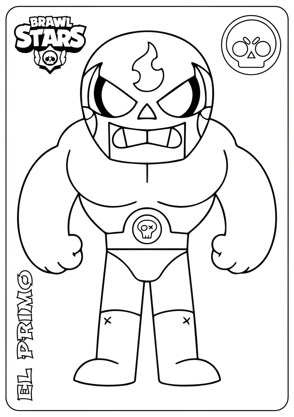 Colorear el primo de brawl stars