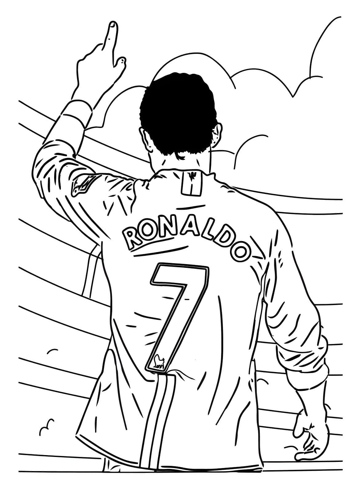 Cristiano ronaldo manchester united dibujo para imprimir