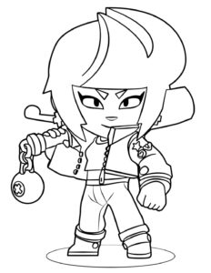 Dibujo de bibi de brawl stars para colorear