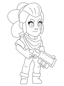 Dibujo de shelly de brawl stars para colorear