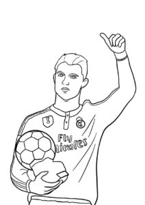 Colorear cristiano ronaldo balon de oro