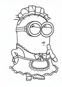 Minion disfrazado para colorear