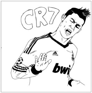 Dibujo para colorear cr7