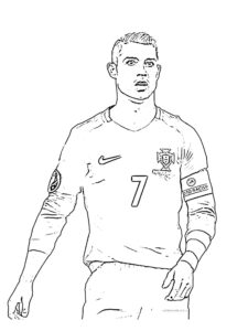 Dibujo de cristiano ronaldo portugal para colorear