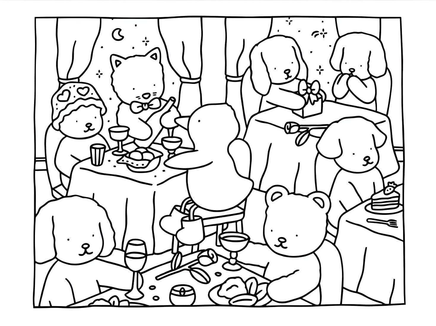 Dibujo de Bobbie Goods en la cena especial