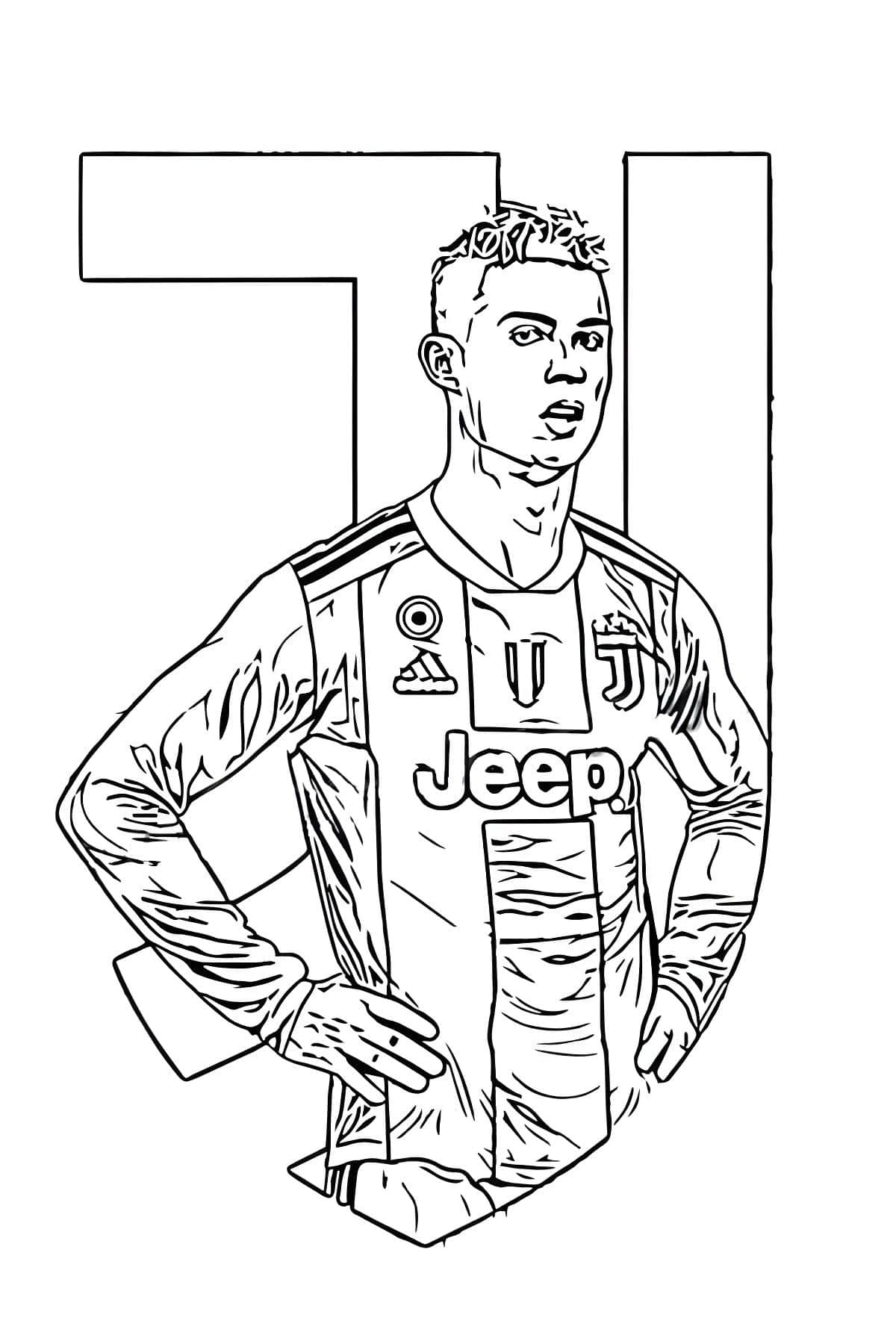 Dibujo de cristiano ronaldo juventus para colorear