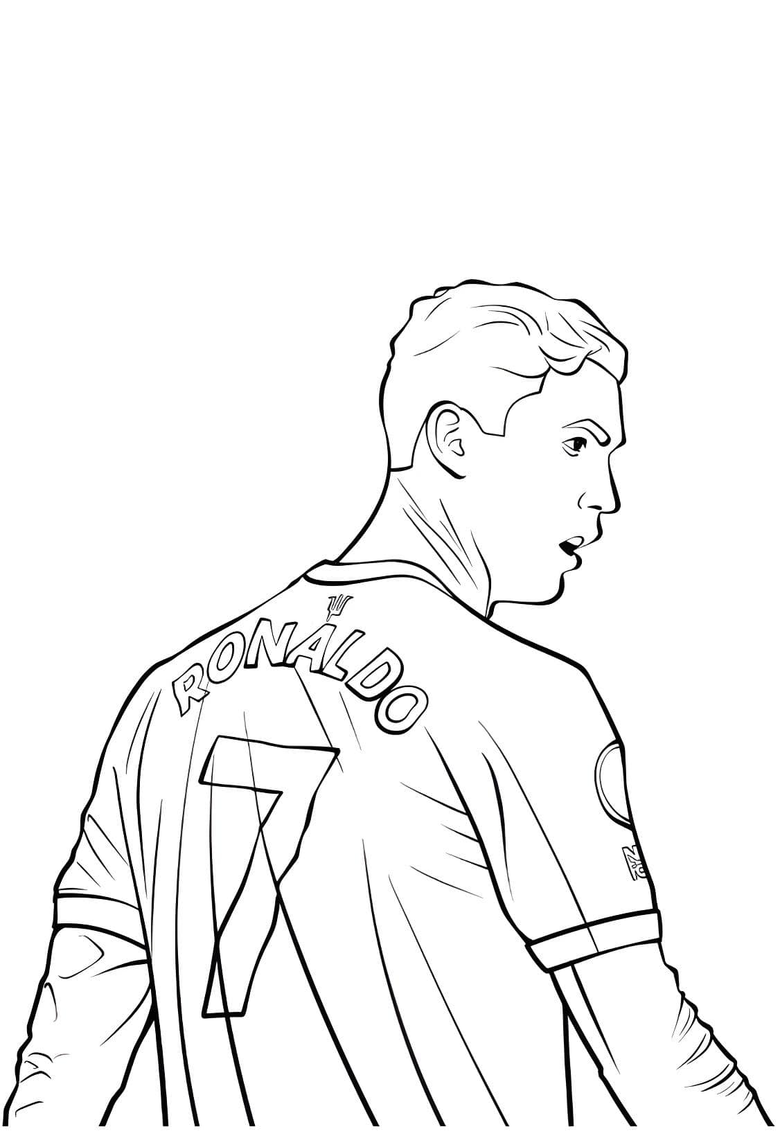 Dibujo de cristiano ronaldo manchester unido para colorear