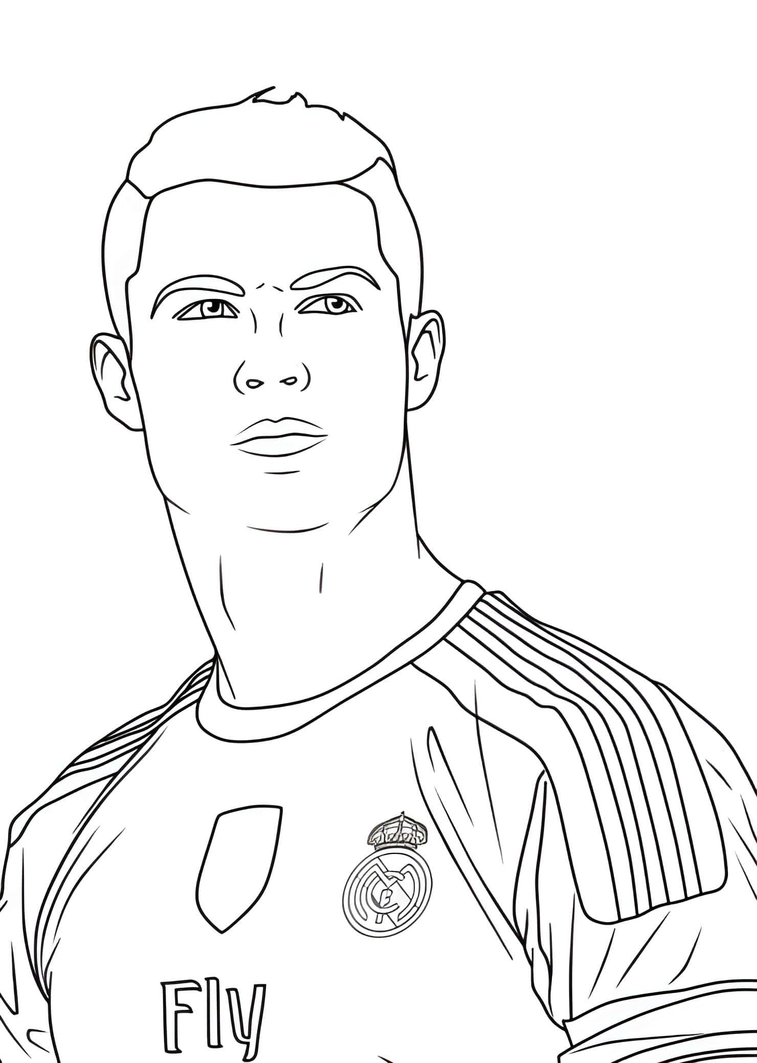 Dibujo de cristiano ronaldo real madrid para colorear