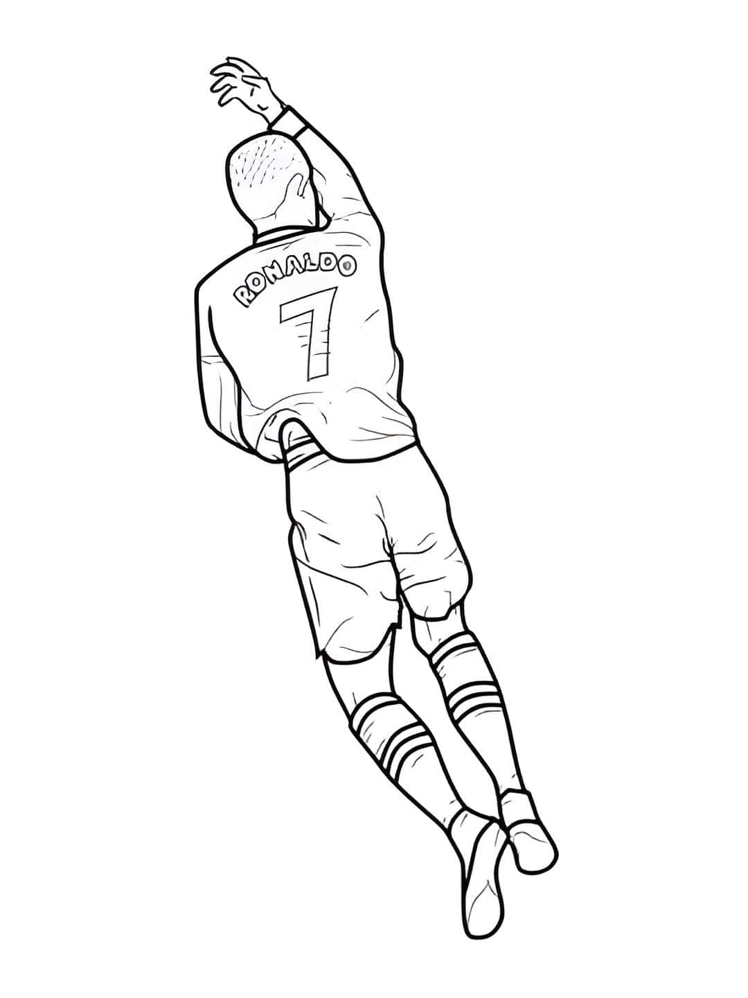 Dibujo de cristiano ronaldo siuu para colorear