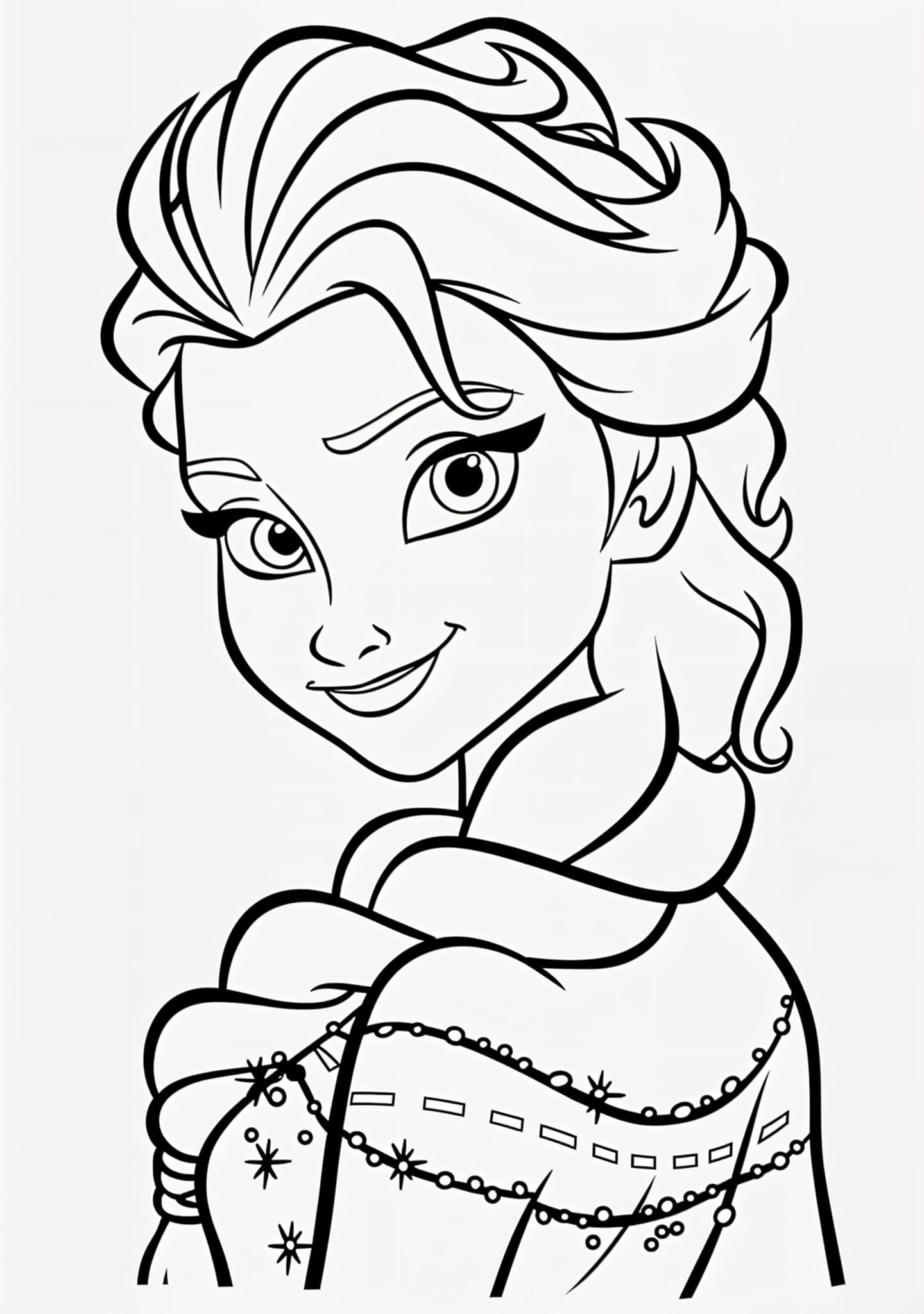 Dibujo de elsa de Frozen para colorear