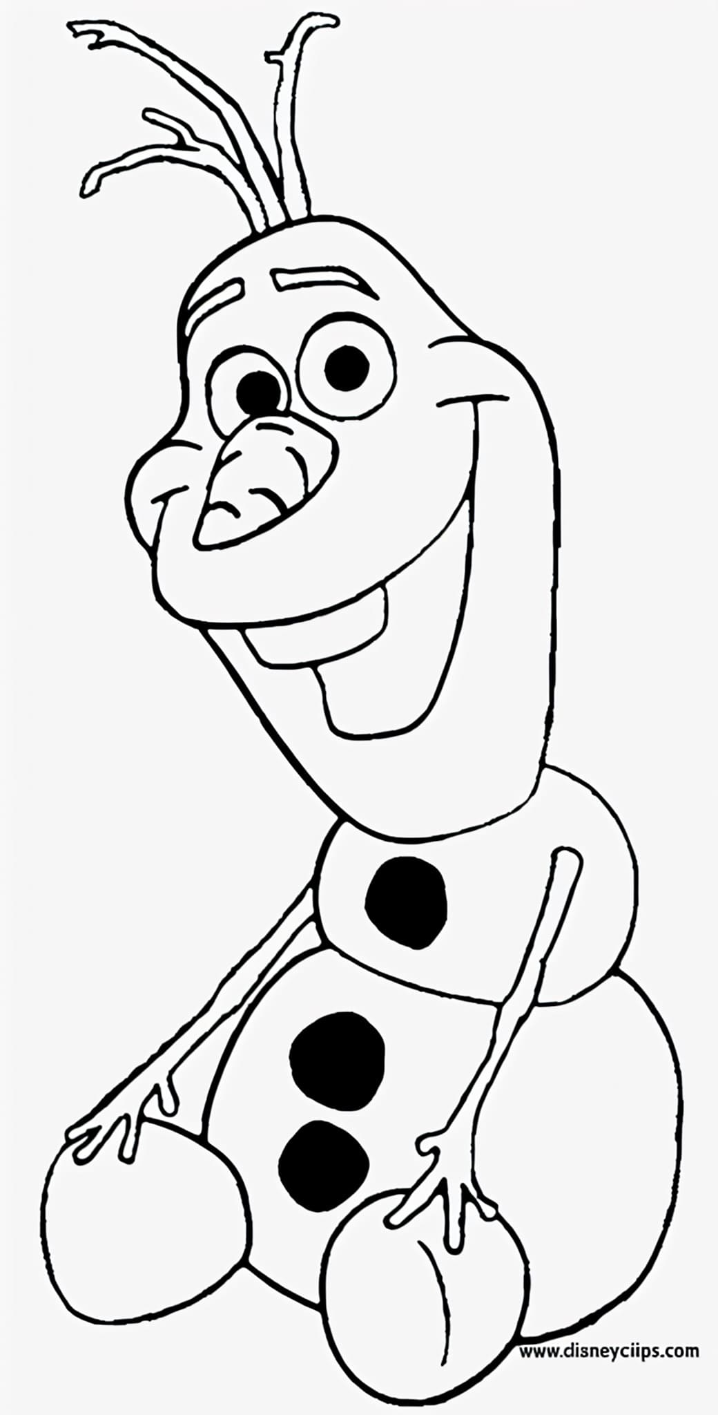 Dibujo de olaf de Frozen para colorear