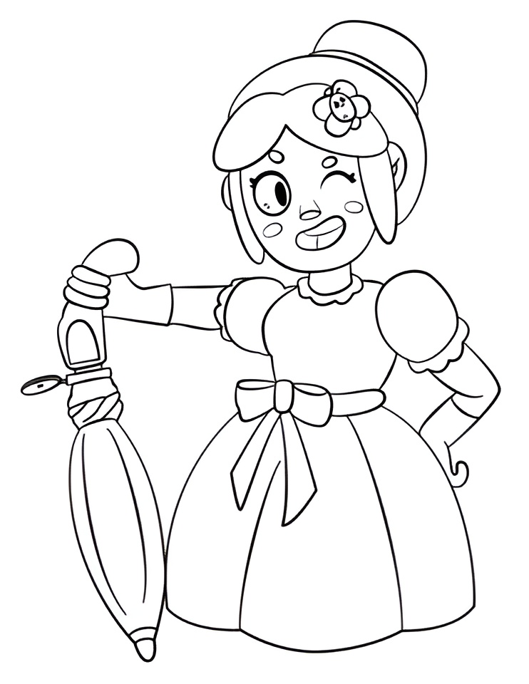 Dibujo de piper de brawl stars para colorear