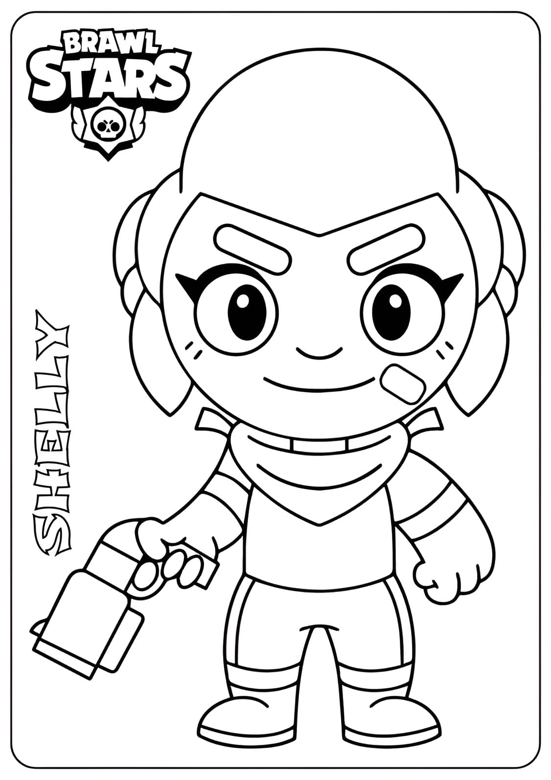 Dibujo de shelly para colorear e imprimir.