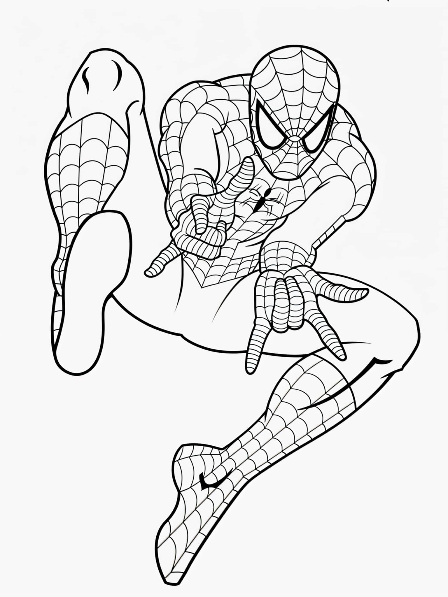 Dibujo del hombre araña para colorear