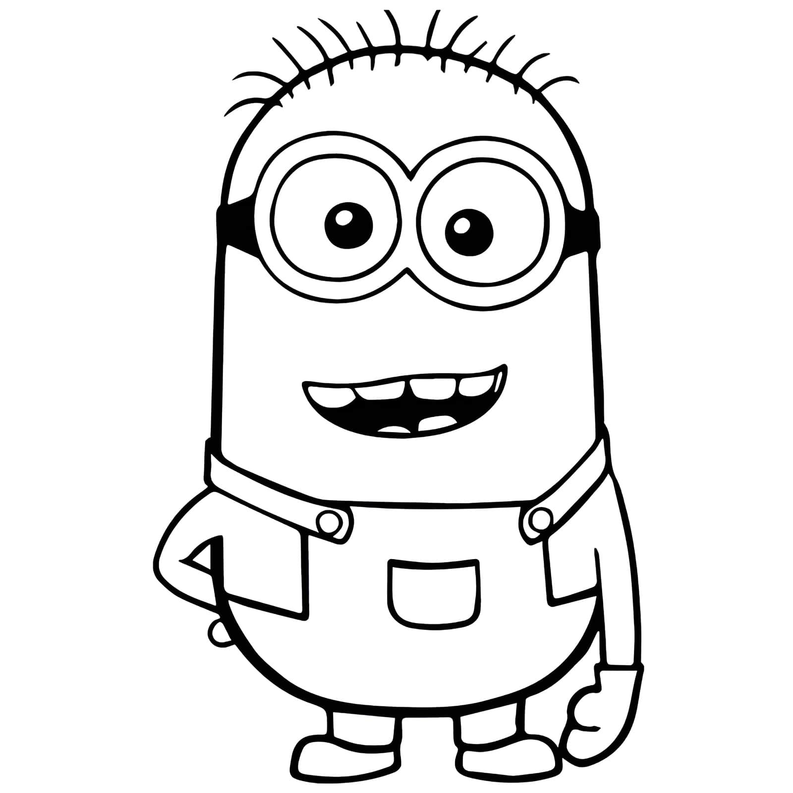 Dibujo para colorear de minion sonriendo