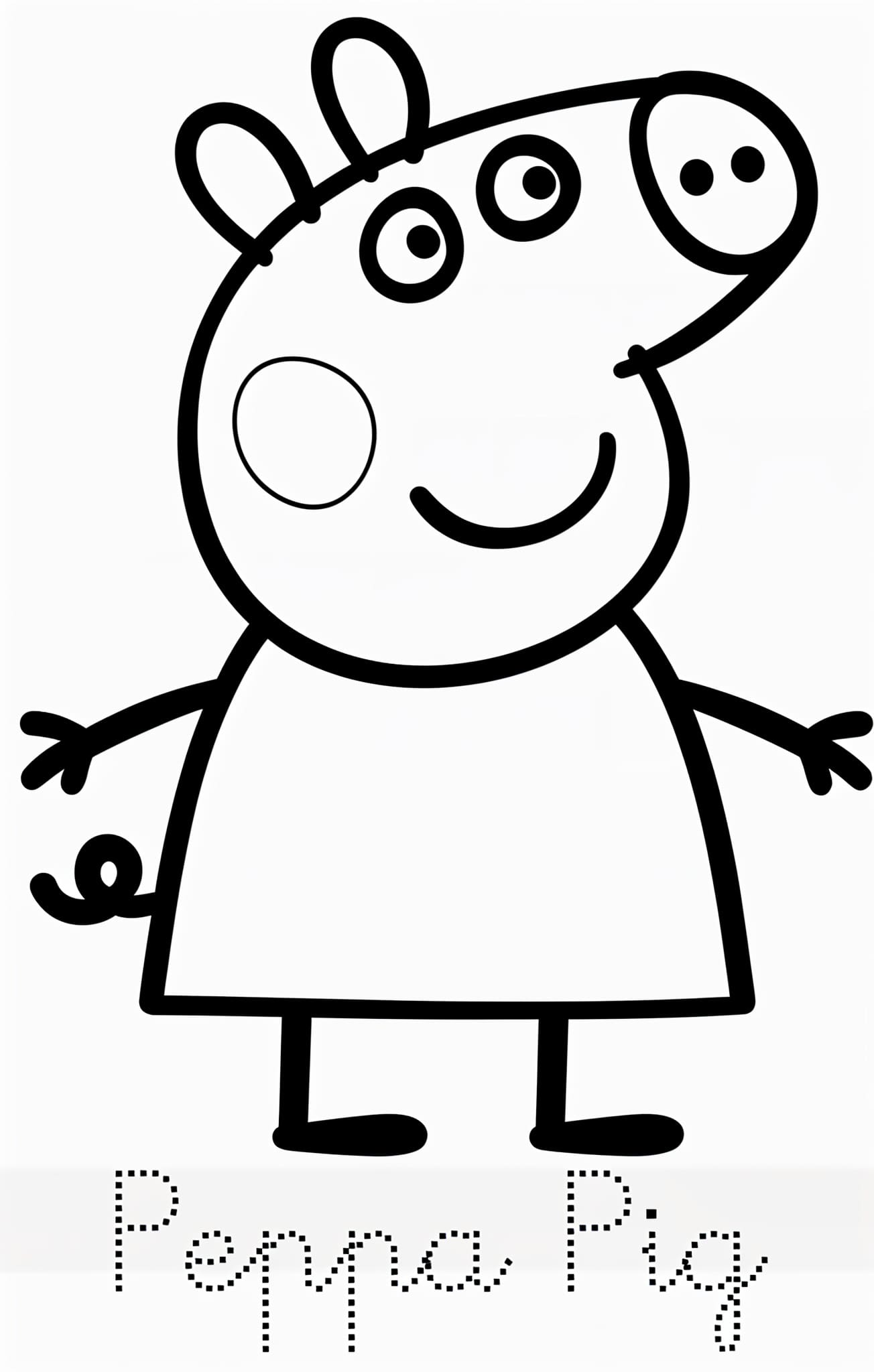 Dibujo para colorear peppa pig