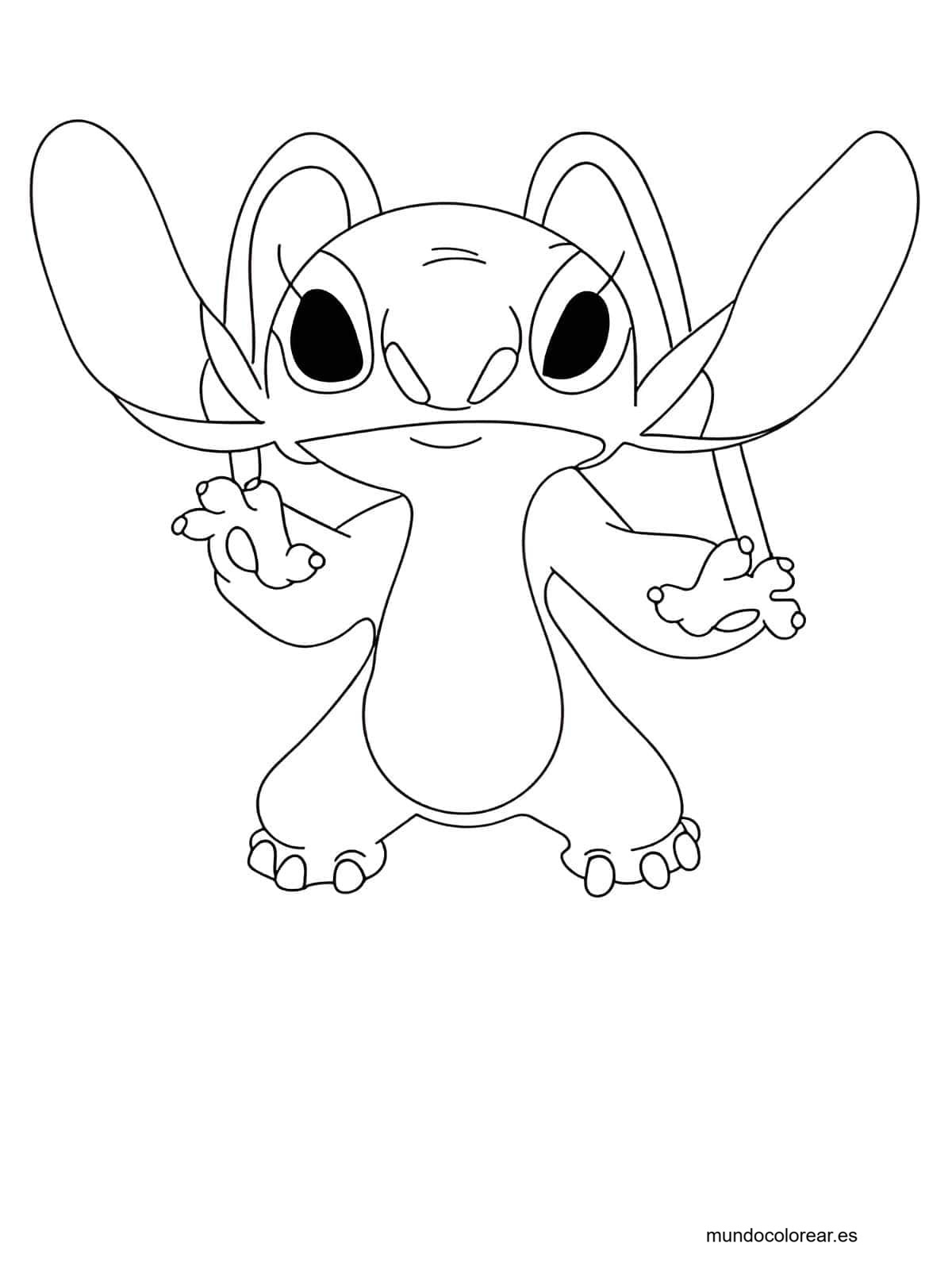 Dibujo Stitch chica para colrorear