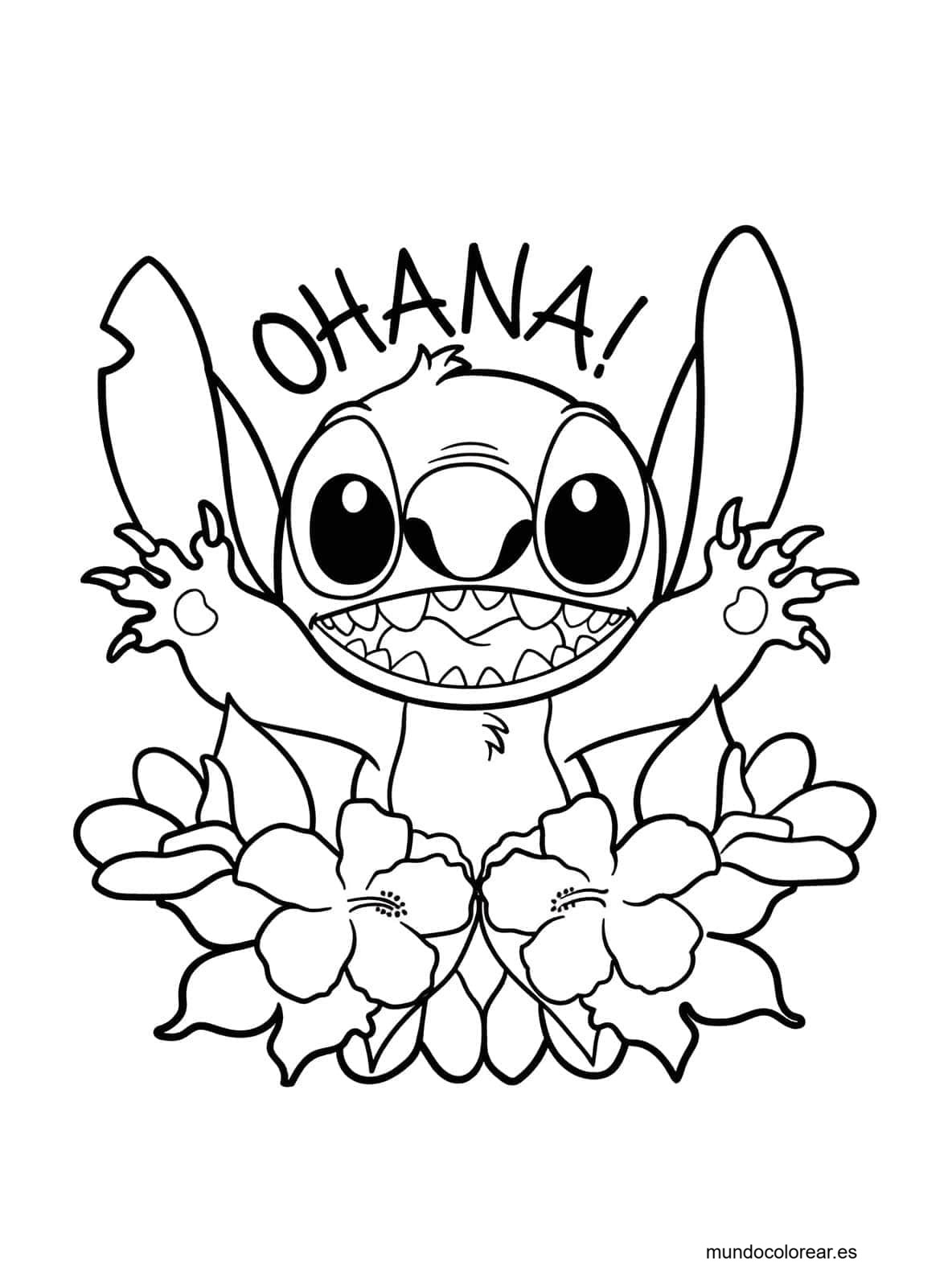 Dibujo Stitch ohana imprimir