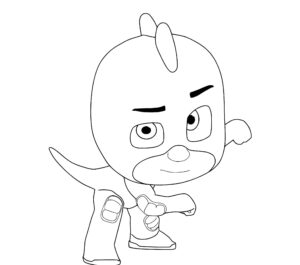 Imagen de pjmasks lagarto para colorear