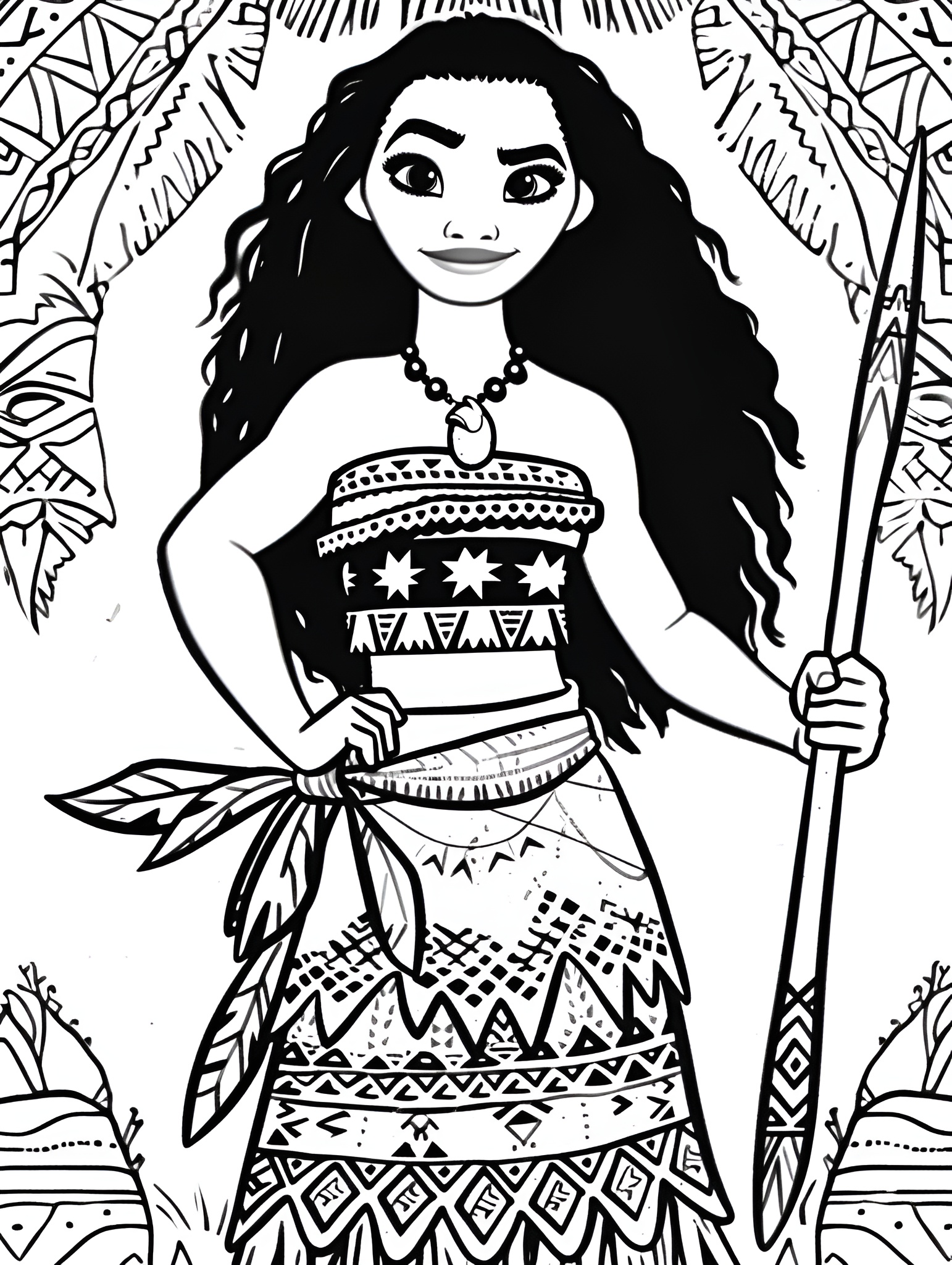 Vaiana 2 dibujo para colorear e imprimir