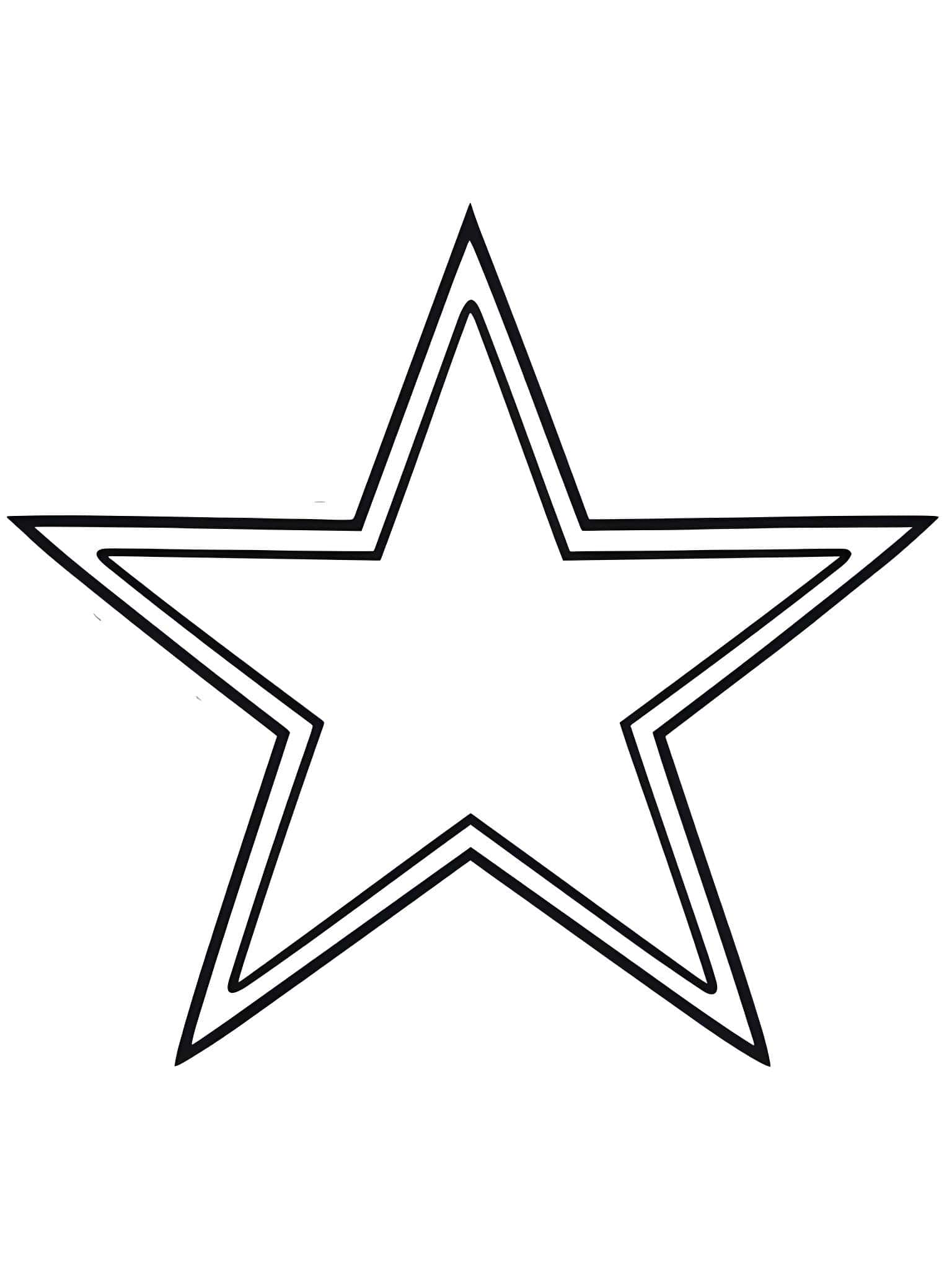 Dibujo de estrella para colorear e imprimir