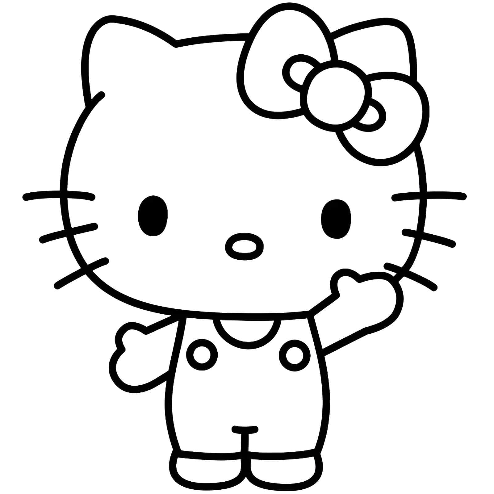 Dibujo de hello kitty para colorear e imprimir