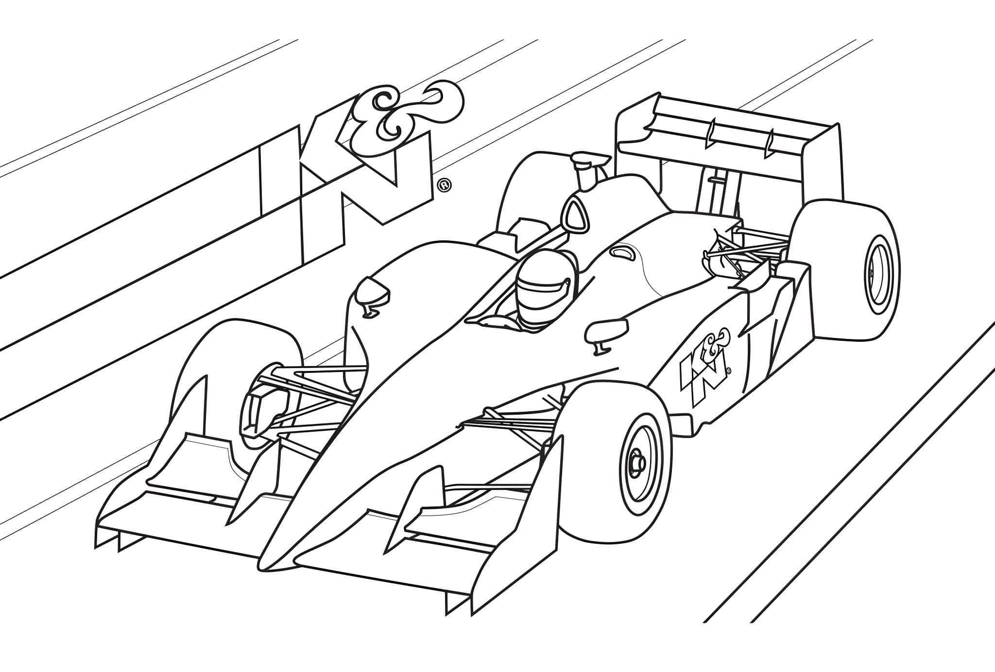 Imagen de formula 1 para colorear