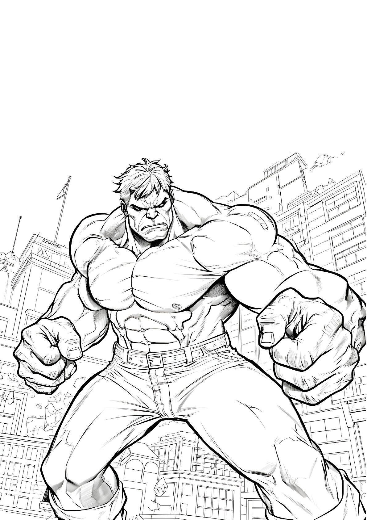 Imagen de hulk para colorear